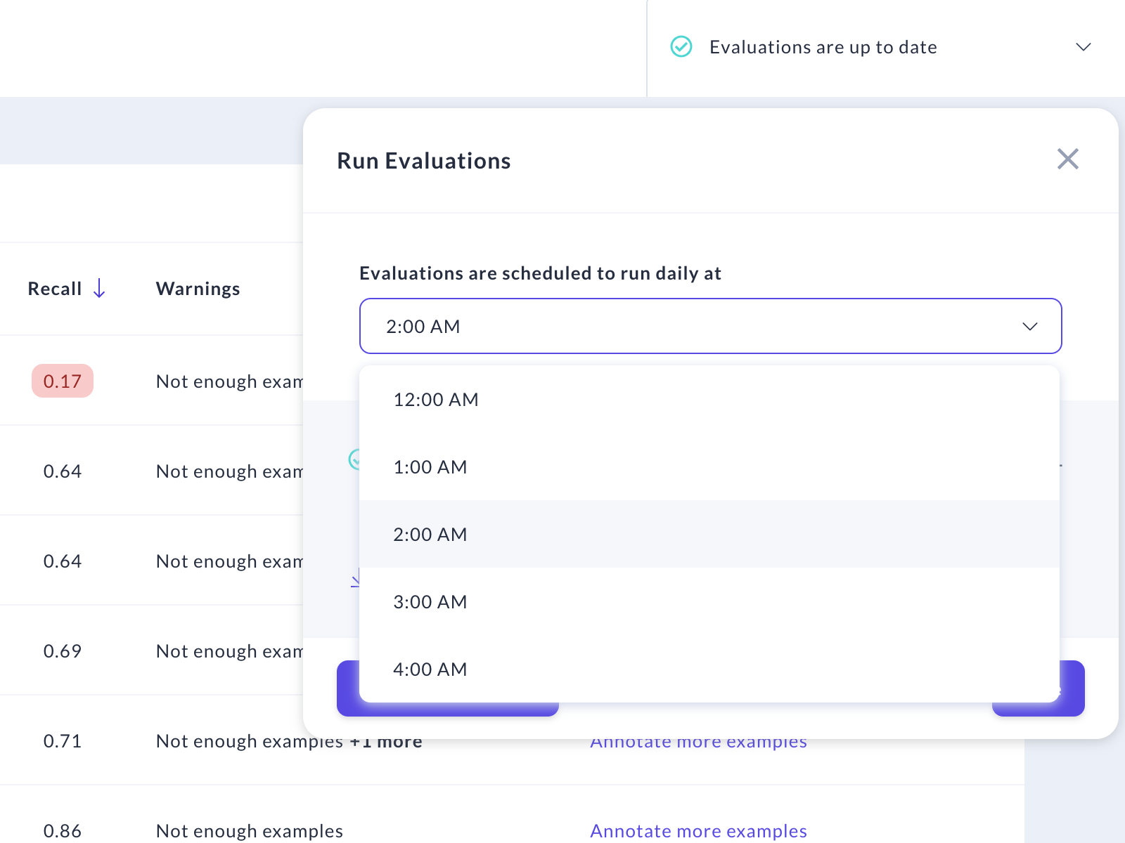 NLI insights screen